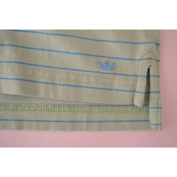 Peter Millar Men's Large Green Striped Golf Polo Shirt -READ - Picture 8 of 10